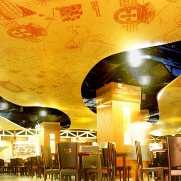 Decorative PVC stretch ceiling membrane for building materials