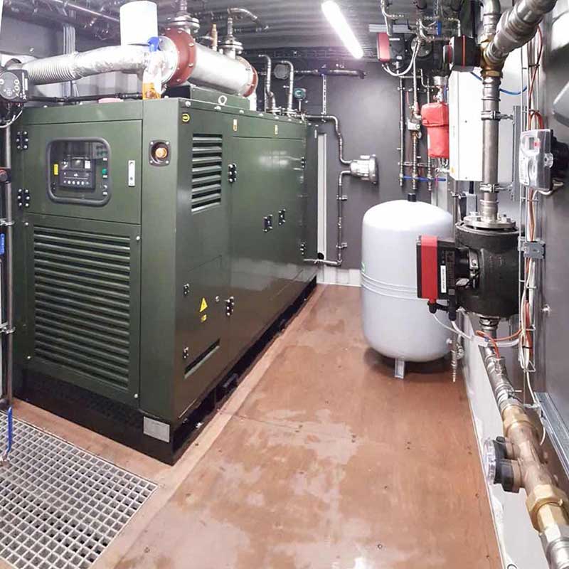 CE Approved CHP Power Cogeneration Unit High Efficient Thermal Recovery