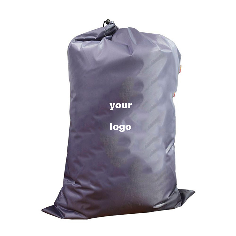 Wholesale custom oversize durable reusable nylon drawstring laundry bags polyester laundry bag for hotel