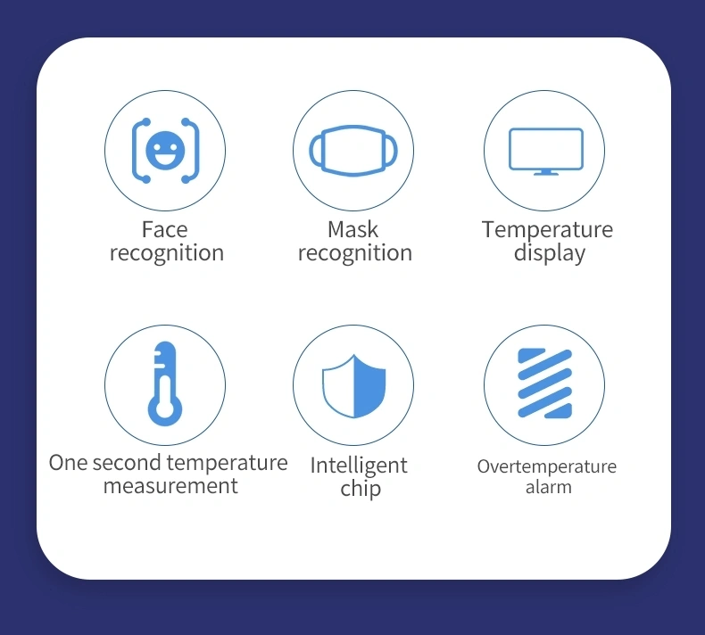 Face Recognition Optional Temperature Measurement Office Building Speed Gate