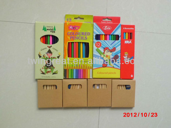 natural wood colored pencils