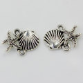 Coquille de mer mignonne perles d&#39;animaux d&#39;étoile de mer belles perles métalliques pour porte-clés faisant des accessoires