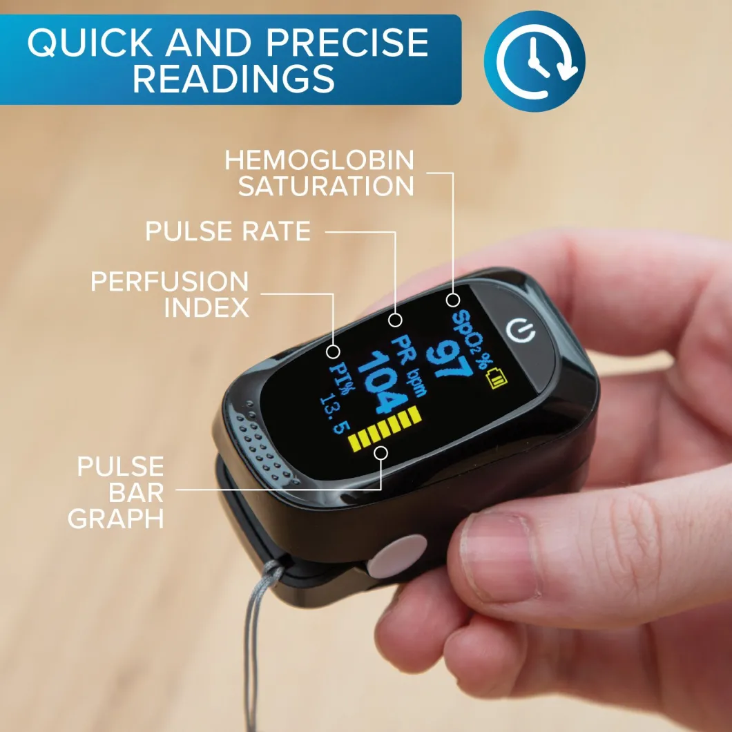 Wellue Oxysmart Ce/FDA Free APP Blood Oxygen Monitor Fingertip Pulse Oximeter Bluetooth