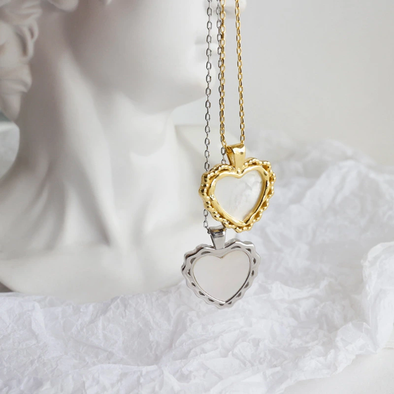 Fashion Simple Peach Heart Pendant Necklace Jewelry