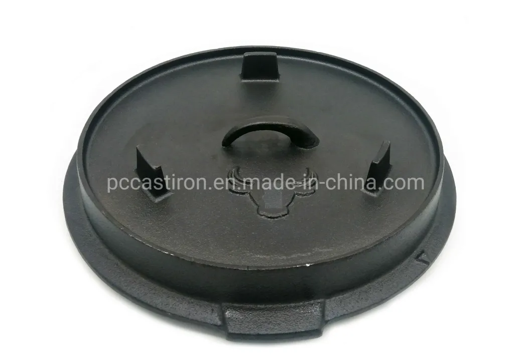 12qt Cast Iron Dutch Oven Preseasoned Coating Lid with Leg