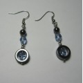 Hematite Earring with silver color finding