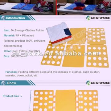 plastic PP adjustive clothes folder