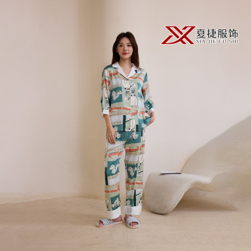 Playful Animal Pattern Loungewear Set