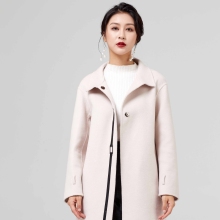 Cream White Premium Wool Coating Fabric