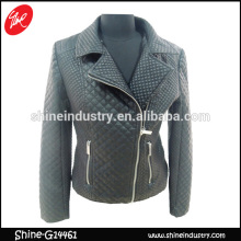 Hot spring coat collar Lattice black slim women's coat