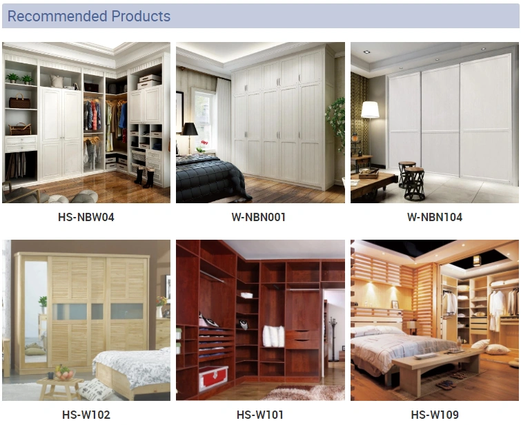 China Factory Home Furniture Melamine MDF Wood Bedroom Wardrobes