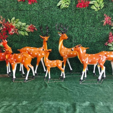 Life size fiberglass sika deer sculpture