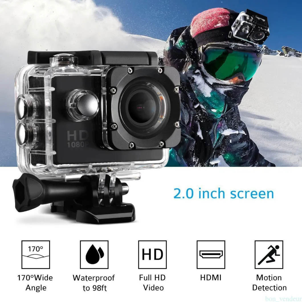 Sport Underwater Camera Helmet Full HD 1080P Video Photo Action DVR Mini DV