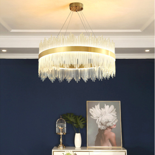 LEDER Antique Crystal Contemporary Chandelier