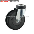 Gray PU baut lubang satu bola bearing caster wheel roda