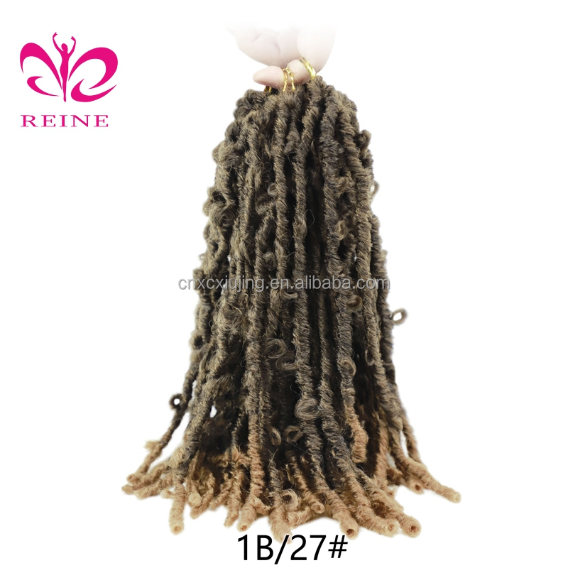 REINE Synthetic hair extention Bob Locs For African women Crochet Distressed Soft Faux butterfly locs