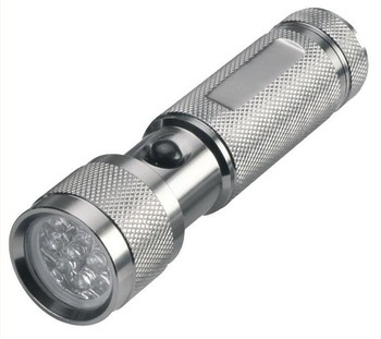 9 LED Flashlight with different body color for promotion