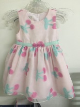 cherry printing flower dress