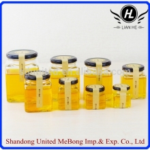 multicapacity clear square glass honey jar