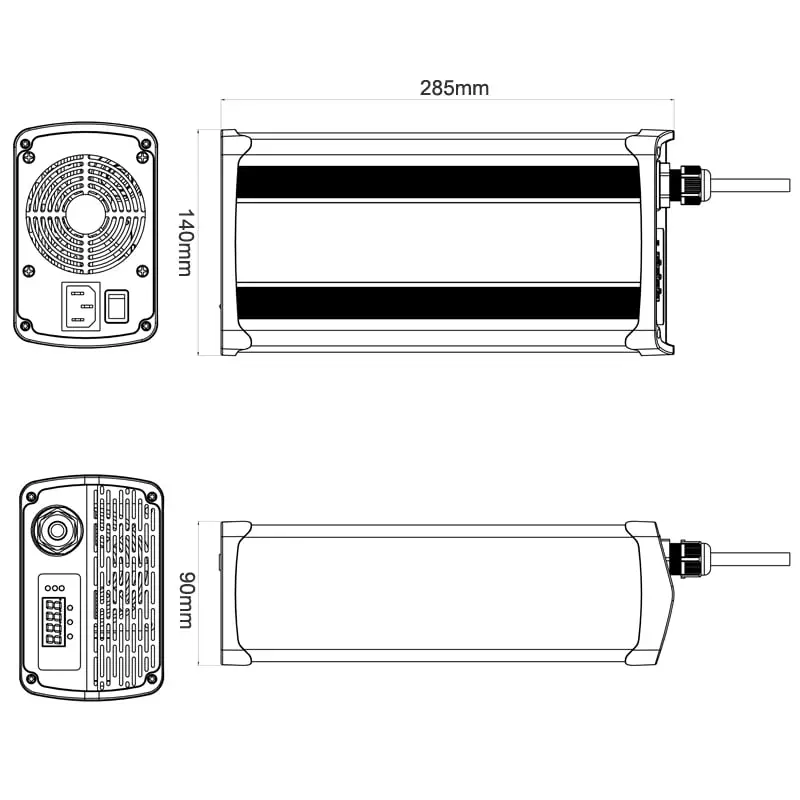 Full Automatic Intelligen 14.7V 60A 900W Charger for 12V SLA /AGM /VRLA /Gel Lead-Acid Battery