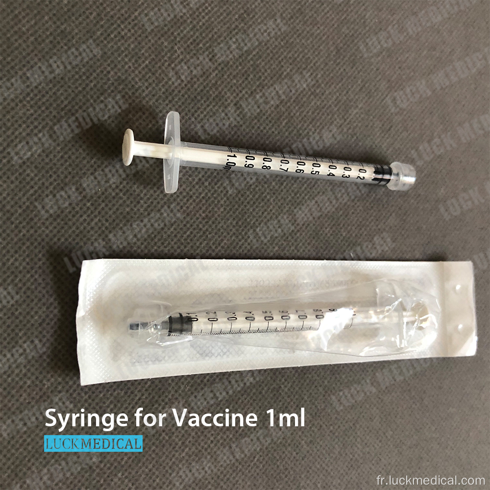 Seringue en plastique pour vaccin 1 ml