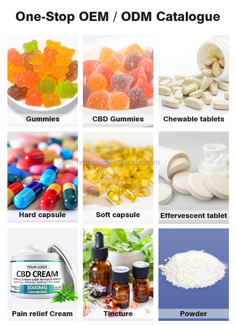 Hemp gummies CBD gummy bears 10mg 25mg 50mg with private label