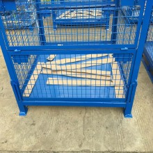 Steel Wire Mesh Pallet Container Cage Storage Basket Box