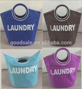 Two Handle Colorful Polyester Foldable Laundry bag Laundry hamper