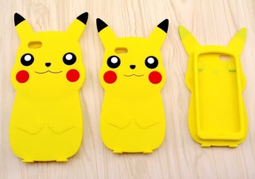 Cute Pikachu silicon case for iphone 6