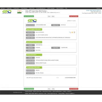 Perchlorethylene India Import Sample Data