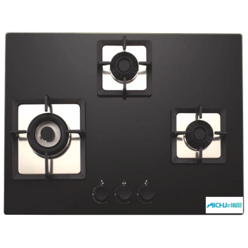 Elica Black Glass 3 Burner Hob terbina dalam