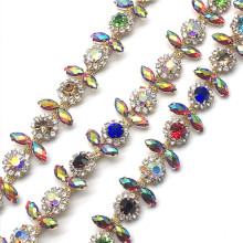 2022 Trendy Sunflower Rhinestone Chains: Enhance Your Dress with Shimmering Trim and Exquisite Cup Chains