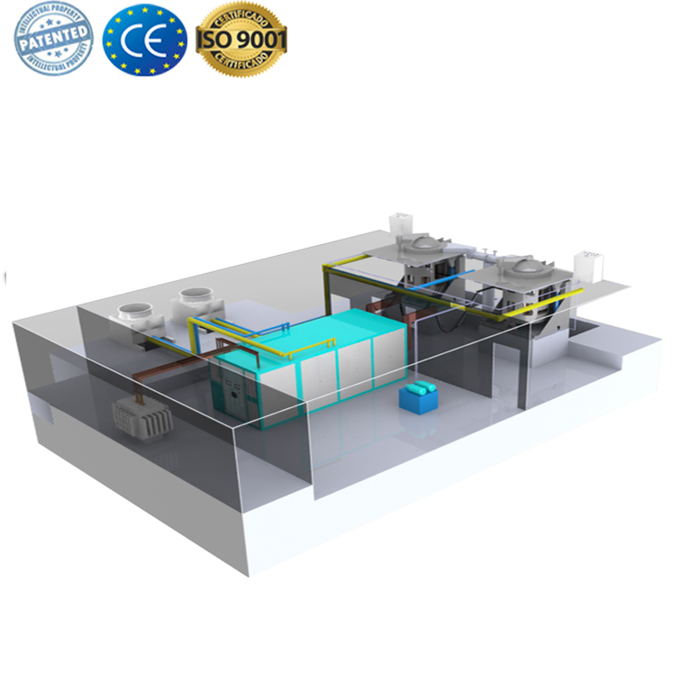 Cast metal melting induction electric furnace plans