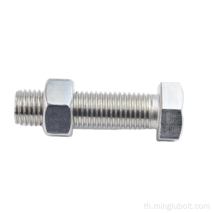 OEM / ODM FASTENER DIN933 / 931 สายฟ้าหัวหกเหลี่ยมเหล็ก