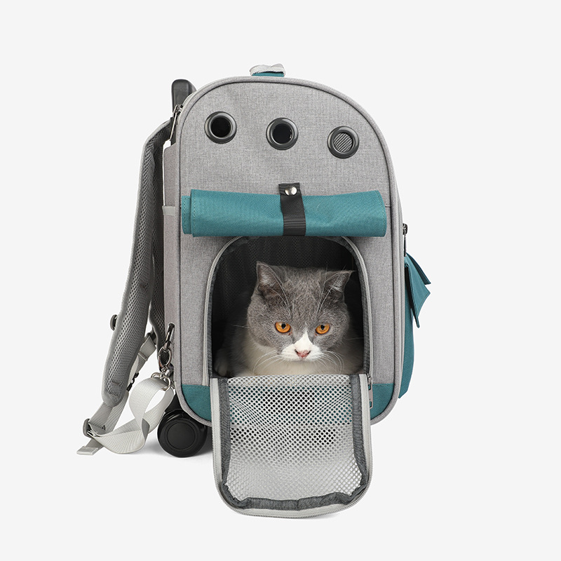 Oxford Fabric Pet Travel Trolley Case Backpack