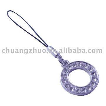 Promotion Chain Round Cell Phone Ornament