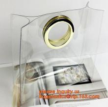 handle shopping bag, handle plastic pvc shopping bag, die cut handle, handy bags