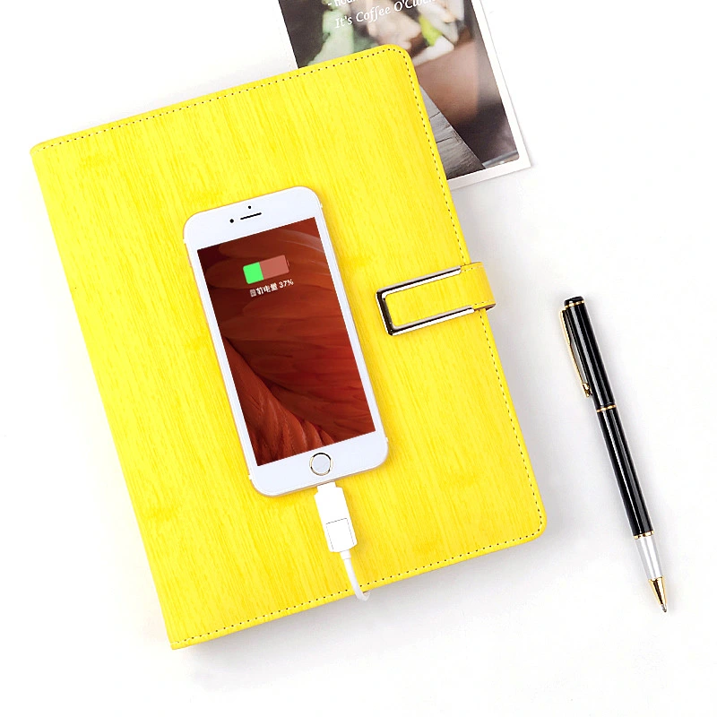 Portable Charging Notebook with Power Bank for Office Travel