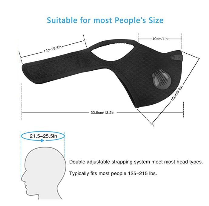 Reusable Cycling Running Riding Carbon Sport Mask