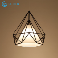 Lampe pendule LEDER en métal transparent