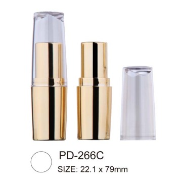 Cylindrical Empty Plastic Lipstick Container