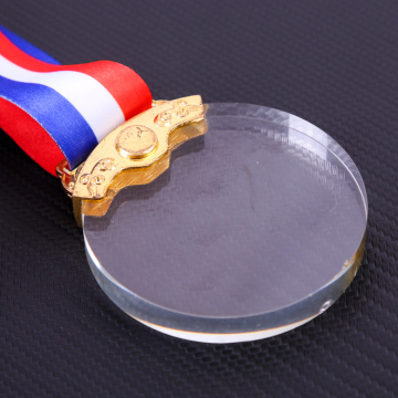 Custom make crystal engraving medal