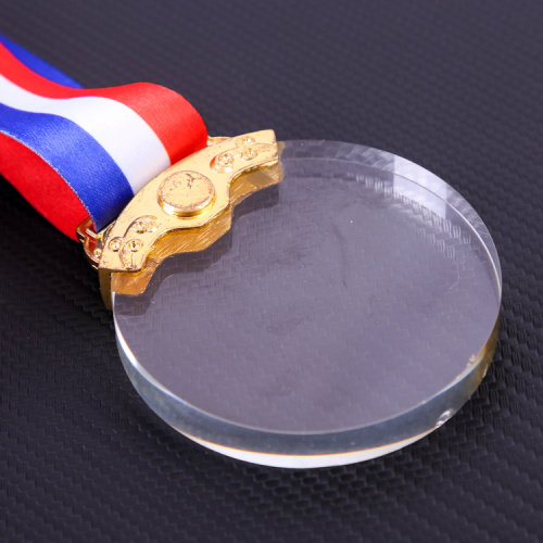 Custom make crystal engraving medal