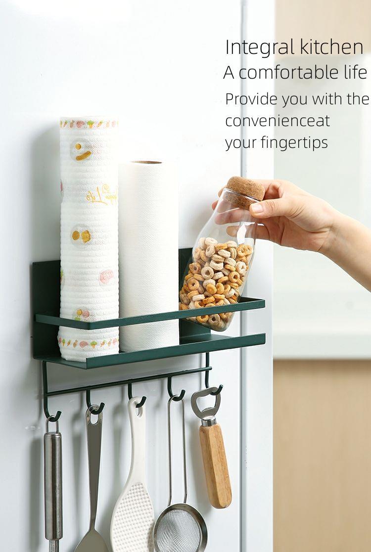 رف شفط مغناطيسي مثبت على الحائط للثلاجة Wall-Mounted Magnetic Suction Rack for Refrigerator