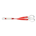 Two hooks safety harness lanyard with shock absorber