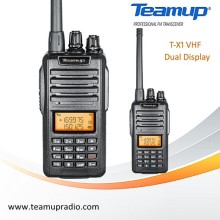 T-X1 VHF single band dual display two way radio with FM Radio function