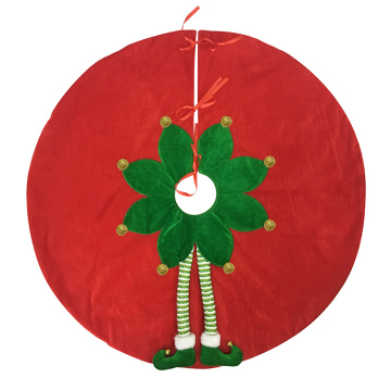 Tree skirt Golf Elf Feet red green christmas decoration