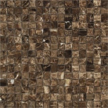 Emperador Dark Polished Marble 3-D Small Bread Mosaic Tile