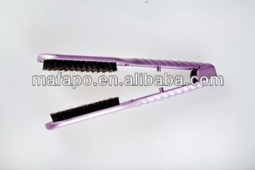 Ceramic hair straightening double side boar hair brush