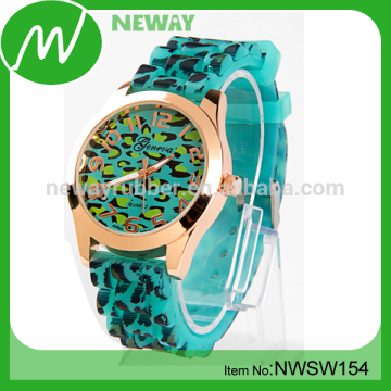 Top Selling Fashion Silicone Strap Leopard Watch